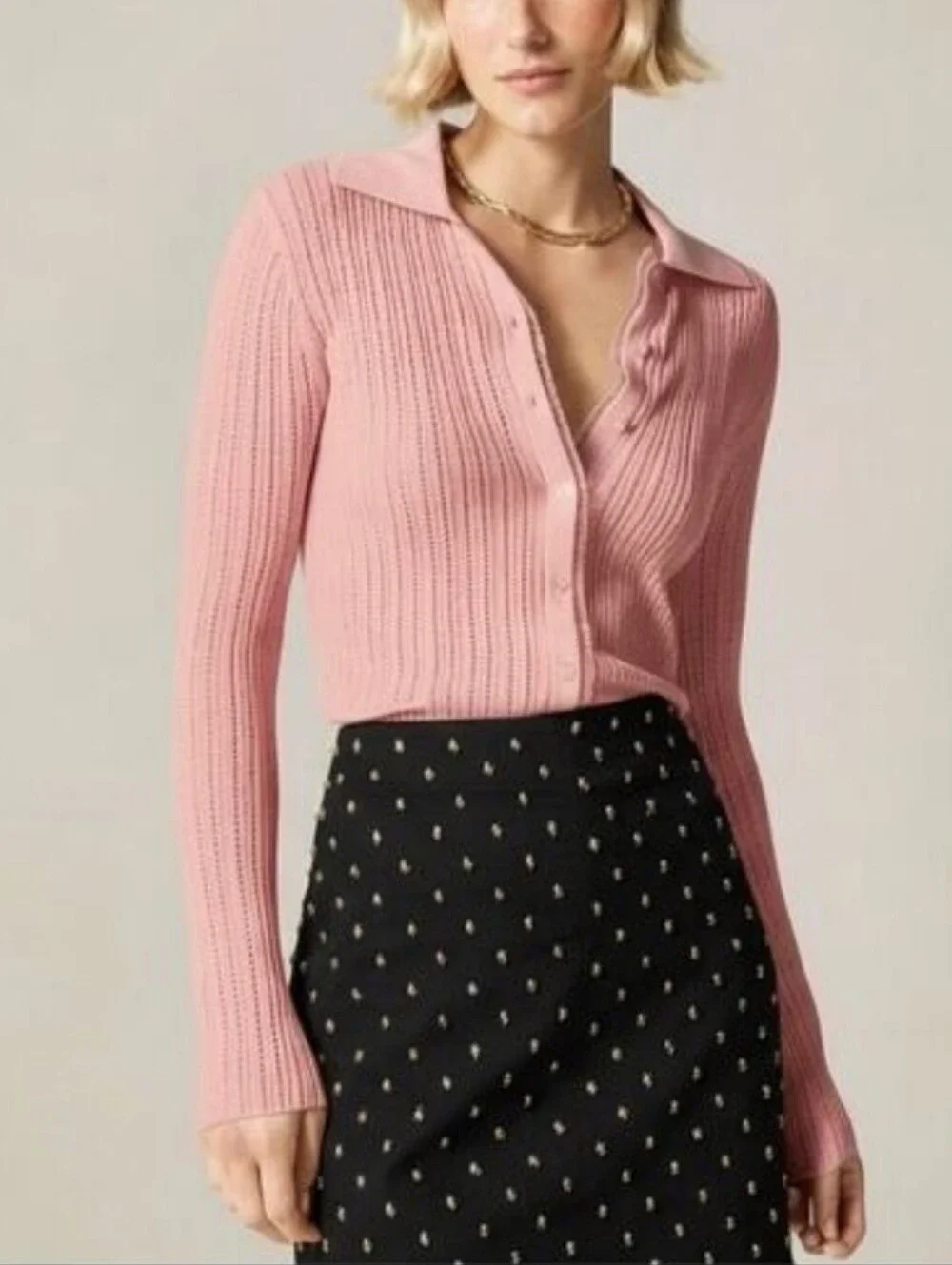 J. Crew Ribbed Tulle Trim Sweater Tee In Premium Ultra Fine Cotton In Peach Clay